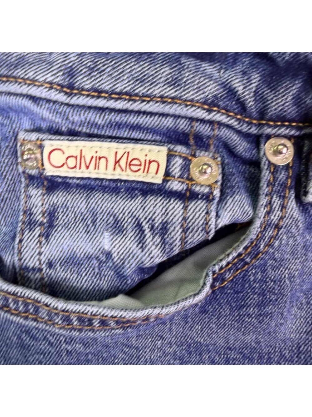 Calvin Klein Womens Blue Cotton Blend Denim Skinny Jeans Size 27R - Picture 3 of 6